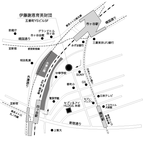 伊藤謝恩育英財団地図